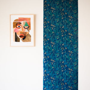 Eucalif Wallpaper in Teal by Justina Blakeney®